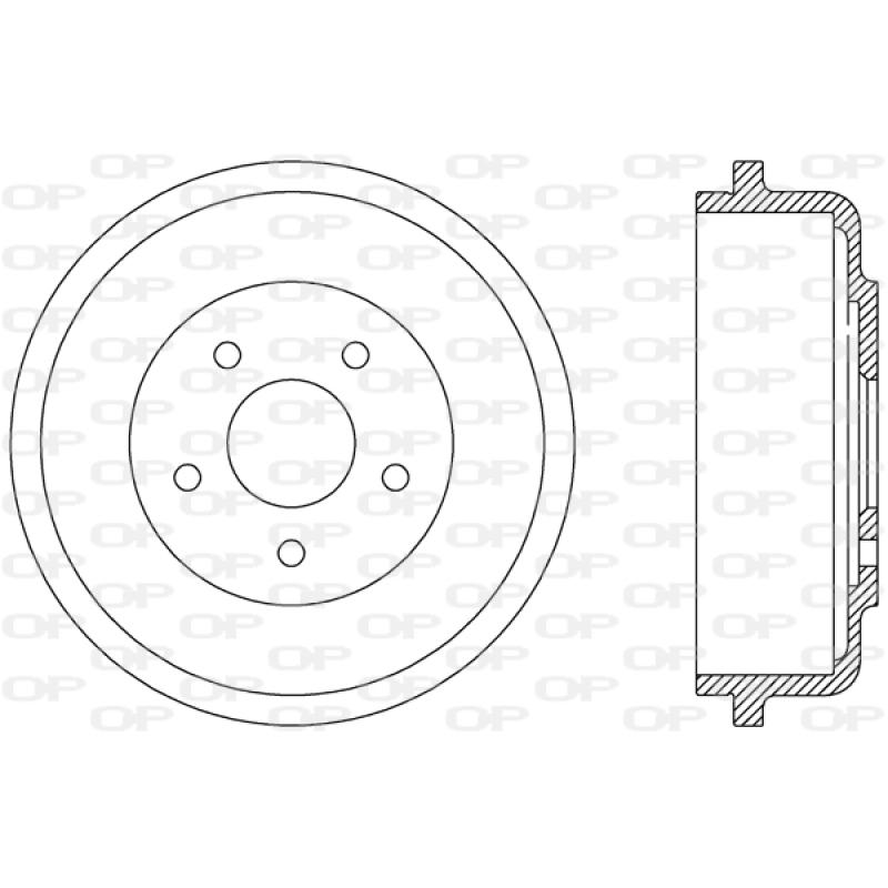 Tambour de frein OPEN PARTS BAD9073.10 - Visuel 1
