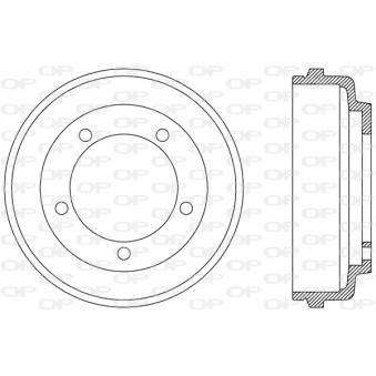 Tambour de frein OPEN PARTS BAD9075.10 pour MAZDA 323 2.2 TDCi - 110cv
