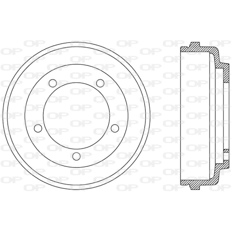 Tambour de frein OPEN PARTS BAD9075.10 - Visuel 1