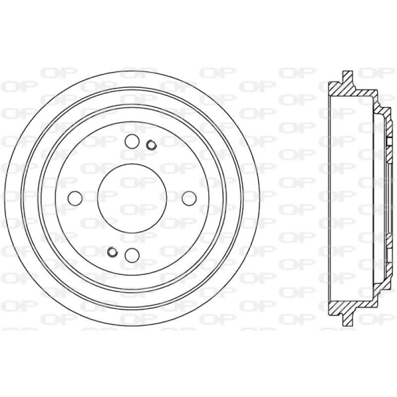 Tambour de frein OPEN PARTS BAD9080.10 - Visuel 1