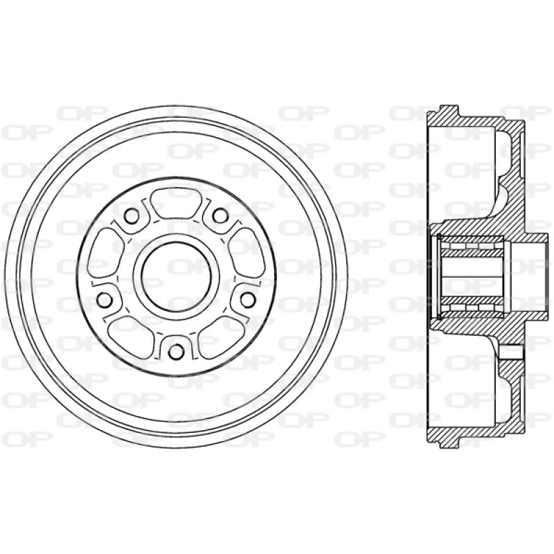 Tambour de frein OPEN PARTS BAD9092.31 - Visuel 1