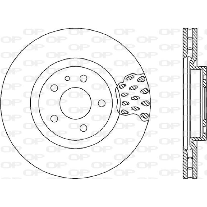 Jeu de 2 disques de frein avant OPEN PARTS BDA1017.20 - Visuel 1