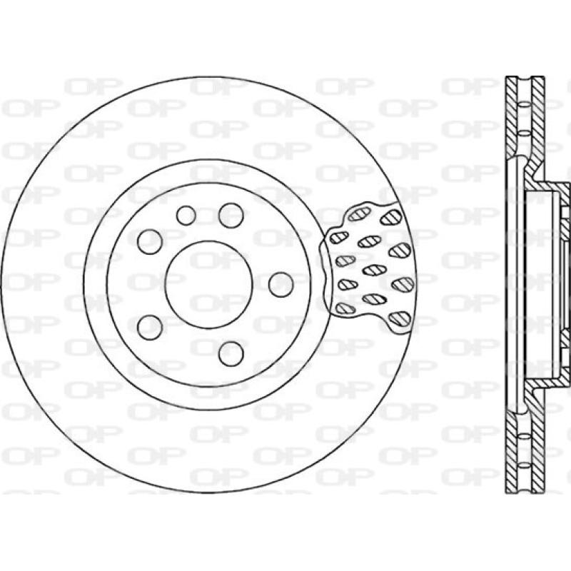 Jeu de 2 disques de frein avant OPEN PARTS BDA1018.20 - Visuel 1