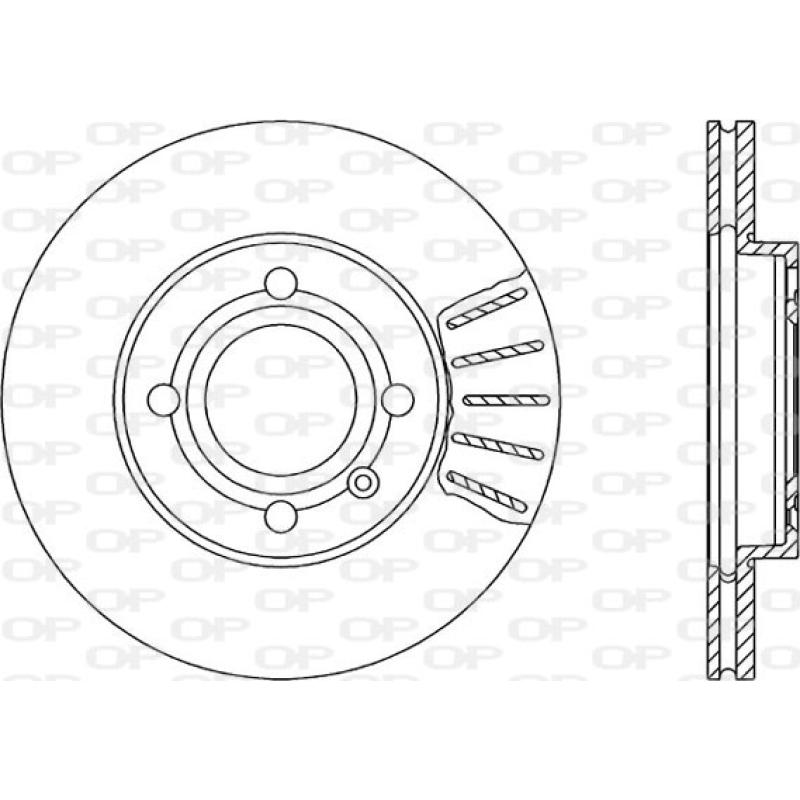 Jeu de 2 disques de frein avant OPEN PARTS BDA1027.20 - Visuel 1