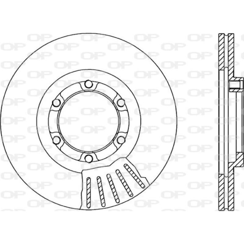 Jeu de 2 disques de frein avant OPEN PARTS BDA1067.20 - Visuel 1