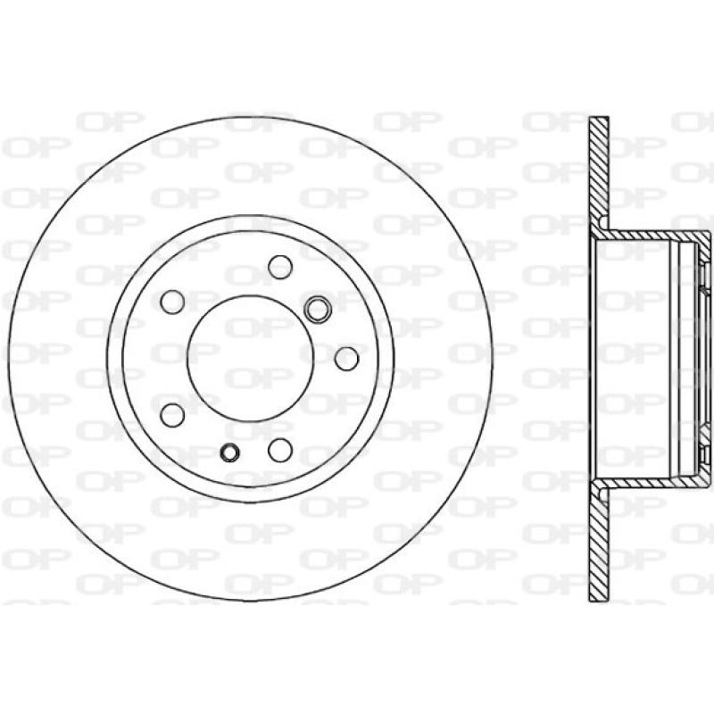 Jeu de 2 disques de frein avant OPEN PARTS BDA1085.10 - Visuel 1