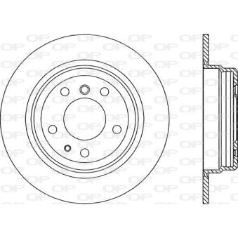 Jeu de 2 disques de frein arrière OPEN PARTS OEM 34216756537