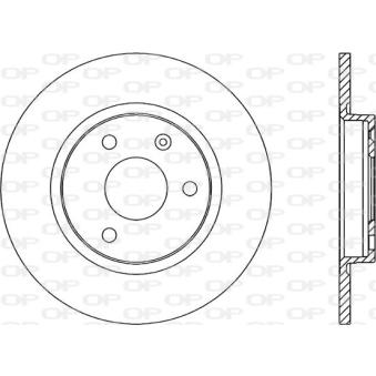 Jeu de 2 disques de frein avant OPEN PARTS OEM 95661811