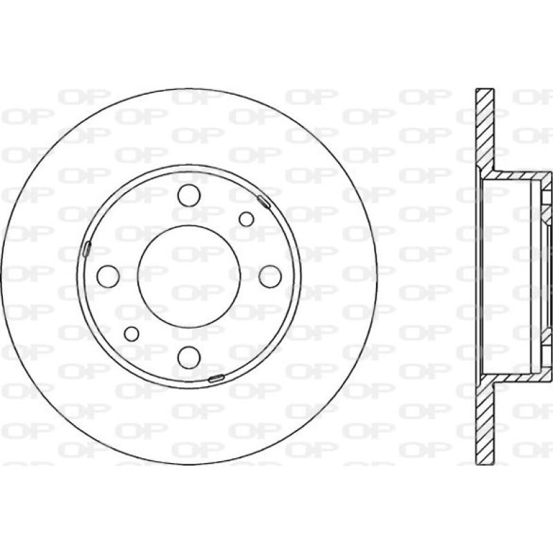 Jeu de 2 disques de frein avant OPEN PARTS BDA1131.10 - Visuel 1