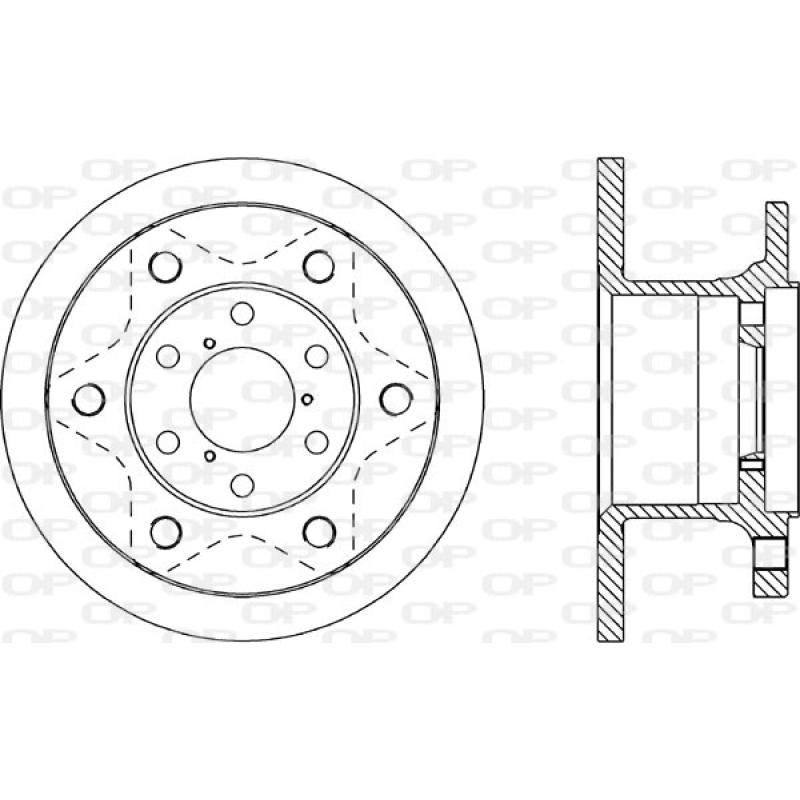 Jeu de 2 disques de frein avant OPEN PARTS BDA1132.10 - Visuel 1