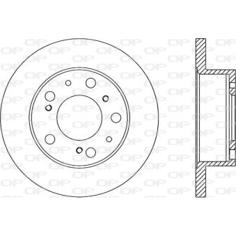 Jeu de 2 disques de frein avant OPEN PARTS OEM 7531819