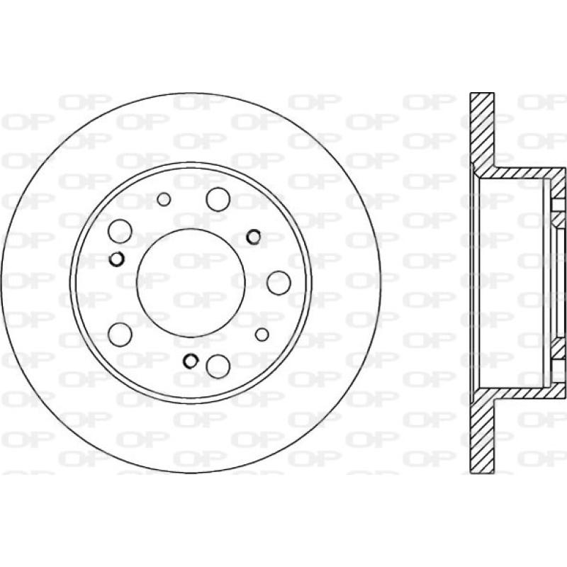 Jeu de 2 disques de frein avant OPEN PARTS BDA1136.10 - Visuel 1