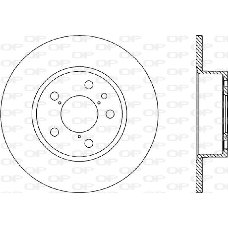 Jeu de 2 disques de frein arrière OPEN PARTS BDA1138.10 - Visuel 1