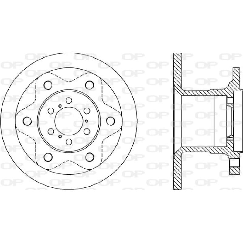 Jeu de 2 disques de frein avant OPEN PARTS BDA1143.10 - Visuel 1
