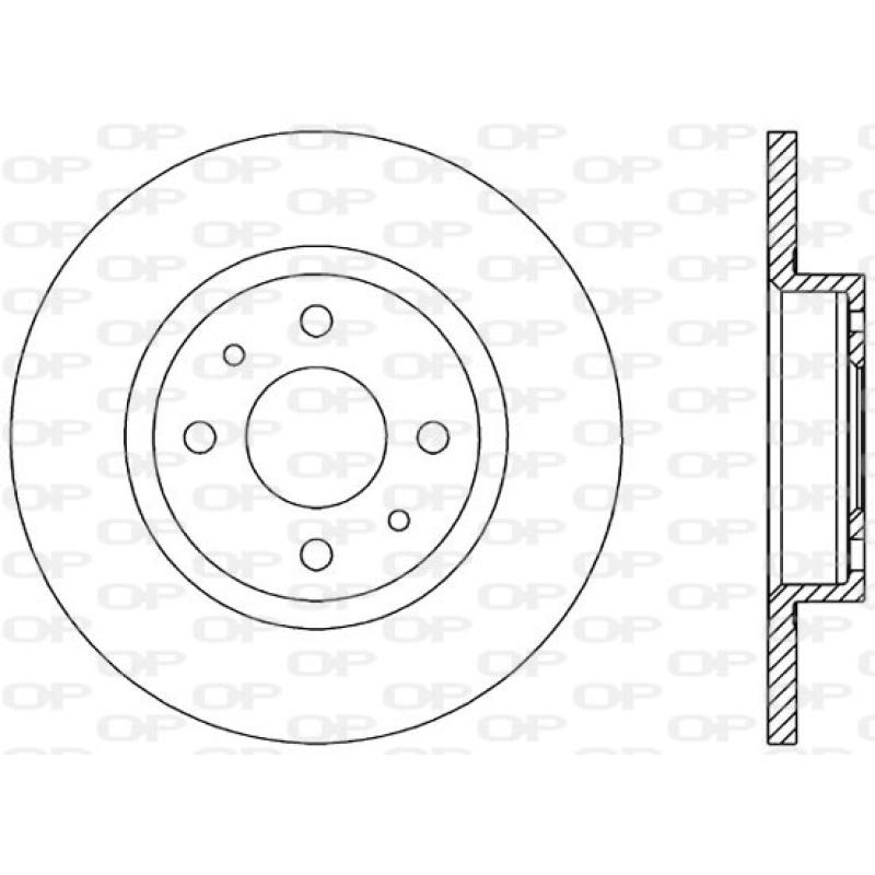 Jeu de 2 disques de frein avant OPEN PARTS BDA1145.10 - Visuel 1