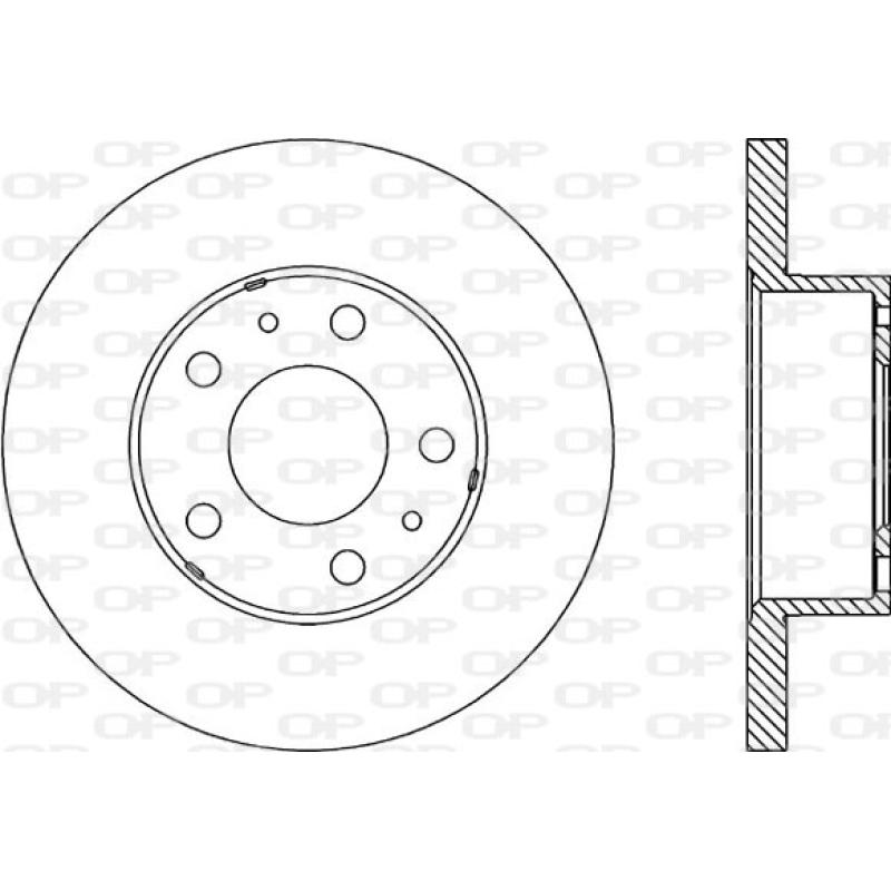 Jeu de 2 disques de frein avant OPEN PARTS BDA1150.10 - Visuel 1