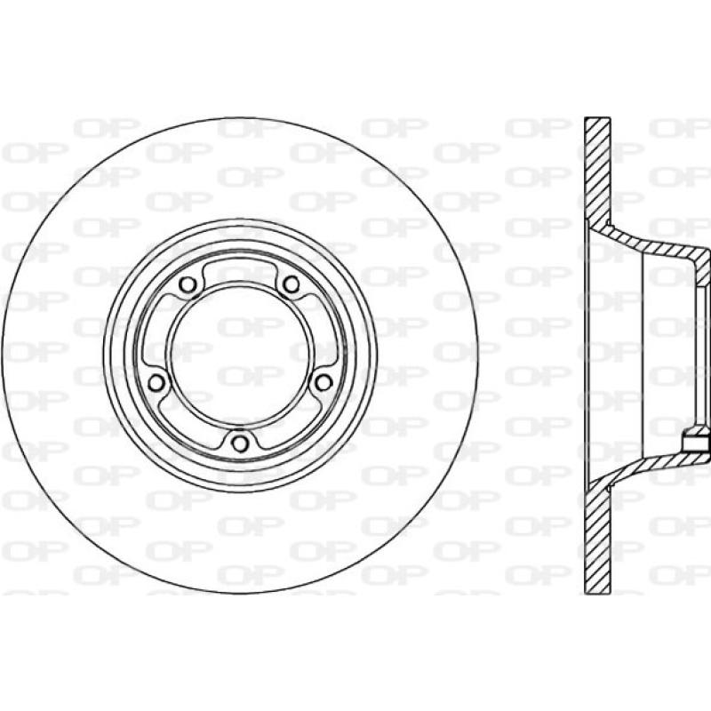 Jeu de 2 disques de frein avant OPEN PARTS BDA1159.10 - Visuel 1