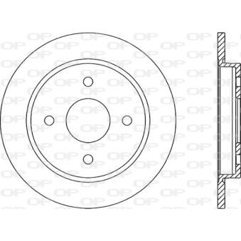 Jeu de 2 disques de frein arrière OPEN PARTS [BDA1165.10]