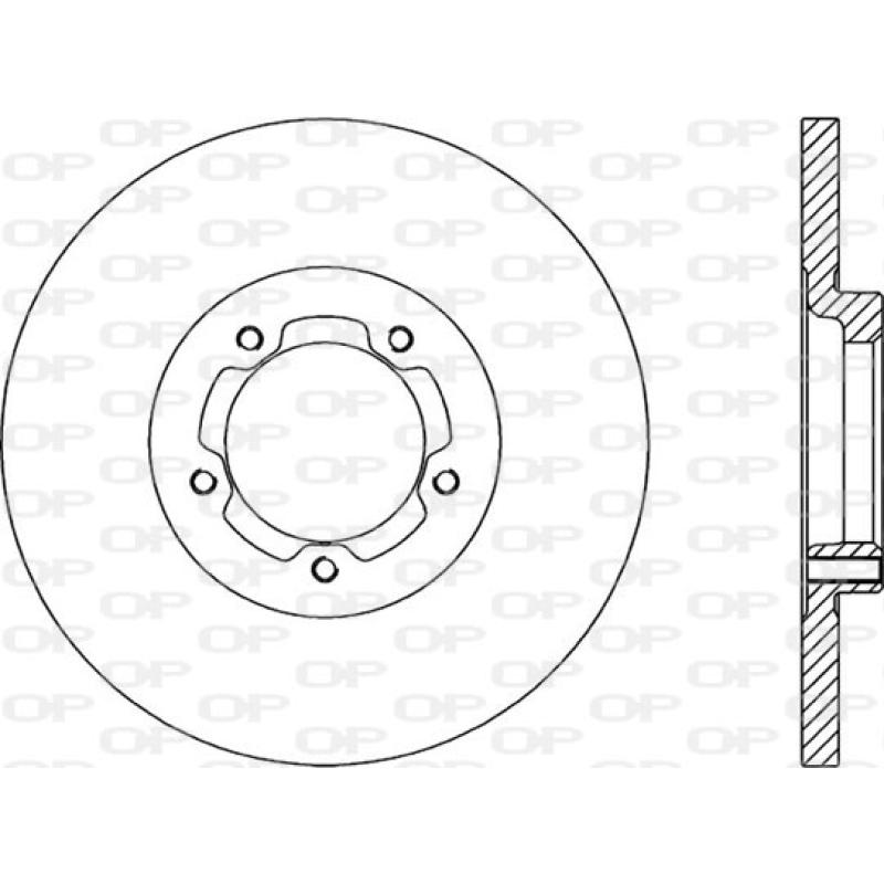 Jeu de 2 disques de frein avant OPEN PARTS BDA1166.10 - Visuel 1