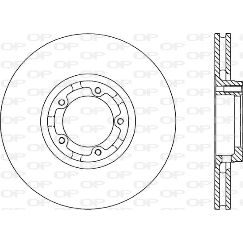 Jeu de 2 disques de frein avant OPEN PARTS BDA1183.20 - Visuel 1