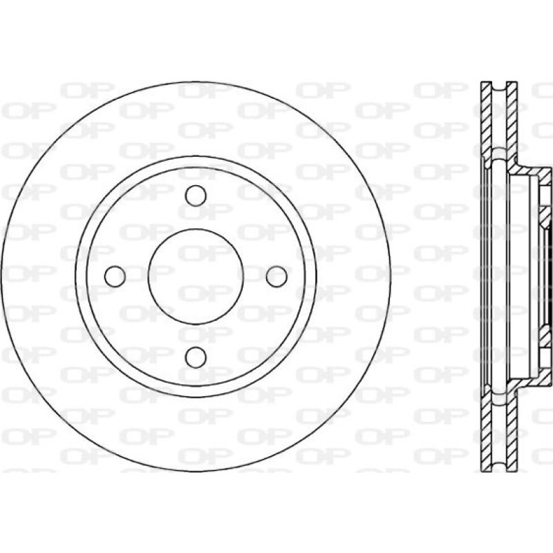 Jeu de 2 disques de frein avant OPEN PARTS BDA1184.20 - Visuel 1