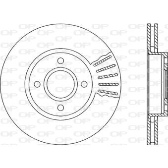 Jeu de 2 disques de frein avant OPEN PARTS OEM F8RZ1125EA