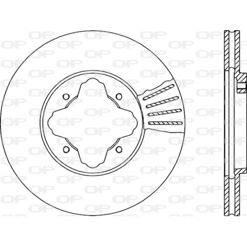 Jeu de 2 disques de frein avant OPEN PARTS BDA1222.20 - Visuel 1