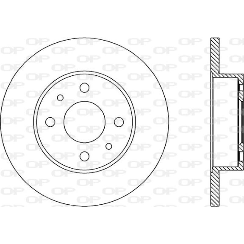 Jeu de 2 disques de frein avant OPEN PARTS BDA1229.10 - Visuel 1