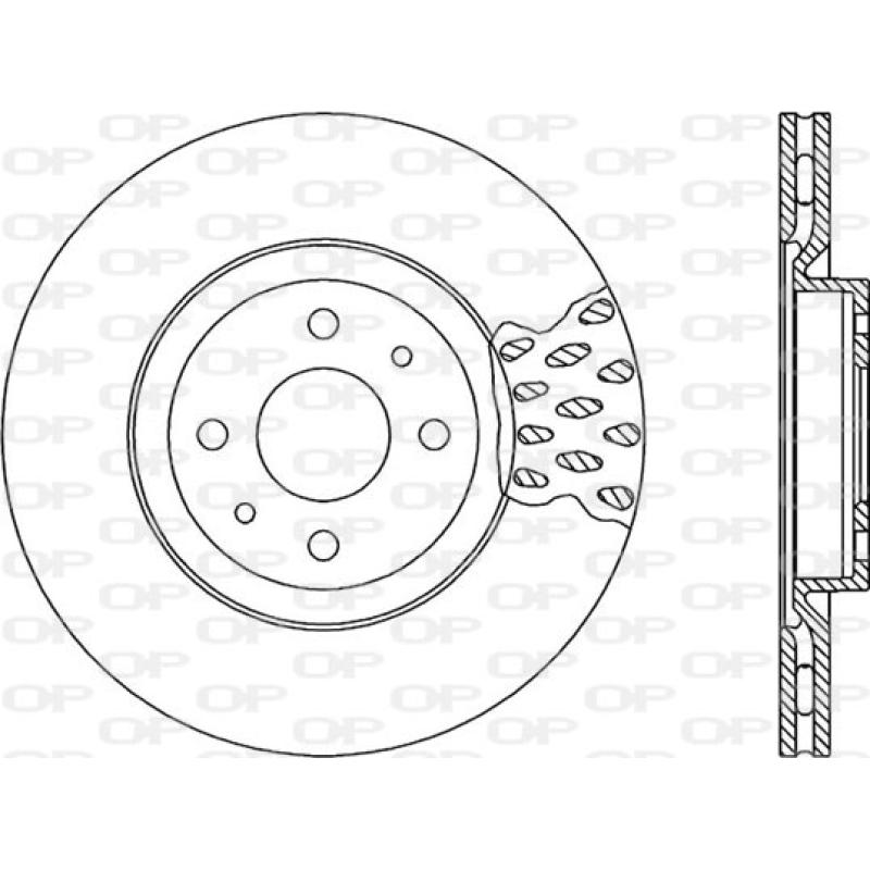 Jeu de 2 disques de frein avant OPEN PARTS BDA1231.20 - Visuel 1