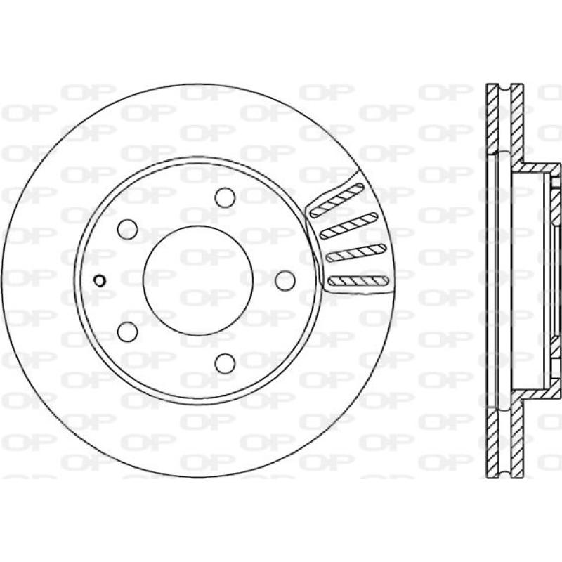 Jeu de 2 disques de frein avant OPEN PARTS BDA1277.20 - Visuel 1