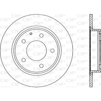 Jeu de 2 disques de frein arrière OPEN PARTS OEM G0YN26251