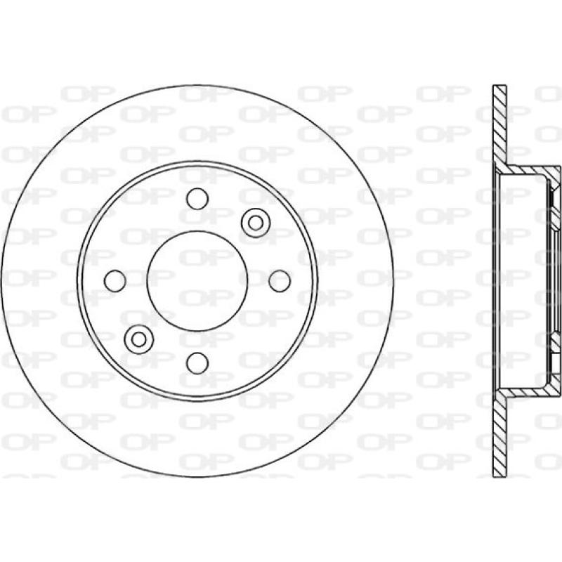 Jeu de 2 disques de frein avant OPEN PARTS BDA1447.10 - Visuel 1