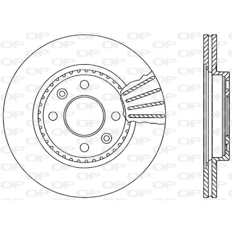 Jeu de 2 disques de frein avant OPEN PARTS BDA1462.20 - Visuel 1