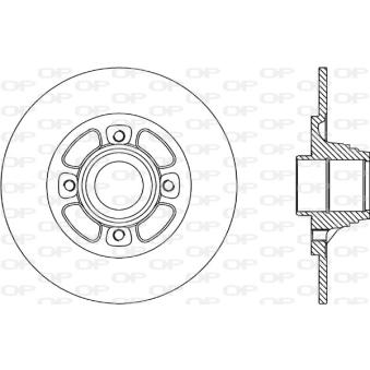Jeu de 2 disques de frein arrière OPEN PARTS OEM 8671019324