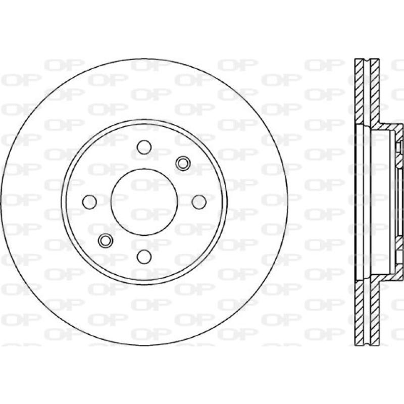 Jeu de 2 disques de frein avant OPEN PARTS BDA1464.20 - Visuel 1