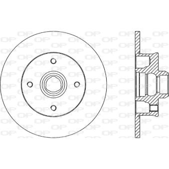 Jeu de 2 disques de frein arrière OPEN PARTS OEM 191615601A