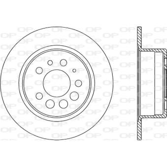 Jeu de 2 disques de frein arrière OPEN PARTS OEM 2707362
