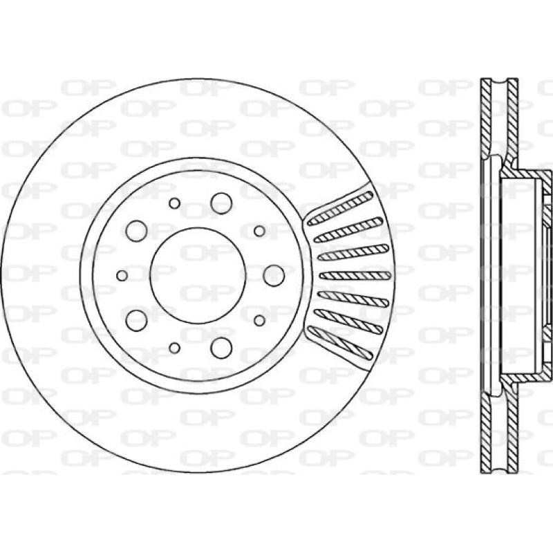 Jeu de 2 disques de frein avant OPEN PARTS BDA1614.20 - Visuel 1