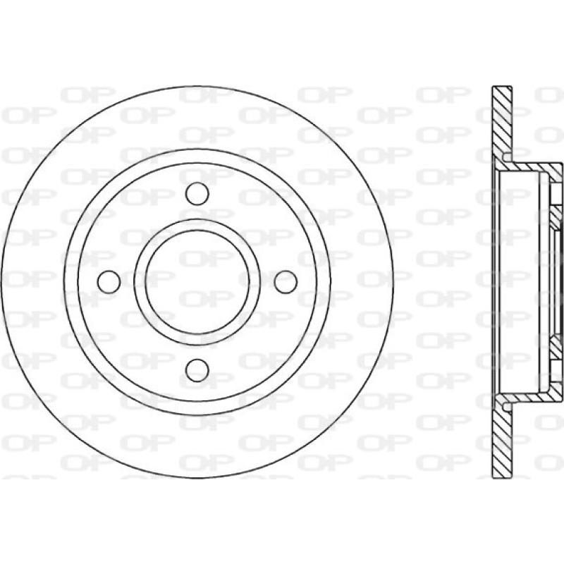 Jeu de 2 disques de frein avant OPEN PARTS BDA1660.10 - Visuel 1