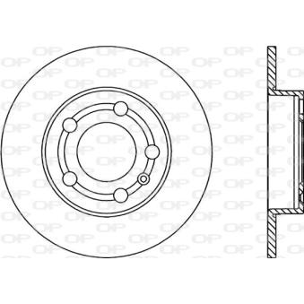 Jeu de 2 disques de frein arrière OPEN PARTS BDA1668.10 pour RENAULT MEGANE E-TECH 1.6 - 110cv