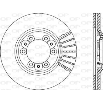 Jeu de 2 disques de frein avant OPEN PARTS [BDA1672.20]