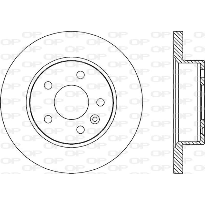 Jeu de 2 disques de frein avant OPEN PARTS BDA1703.10 - Visuel 1