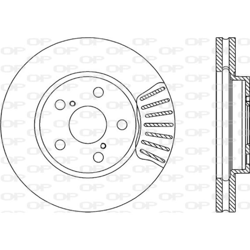 Jeu de 2 disques de frein avant OPEN PARTS BDA1727.20 - Visuel 1