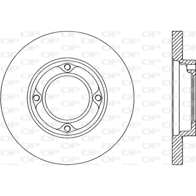 Jeu de 2 disques de frein avant OPEN PARTS BDA1763.10 - Visuel 1