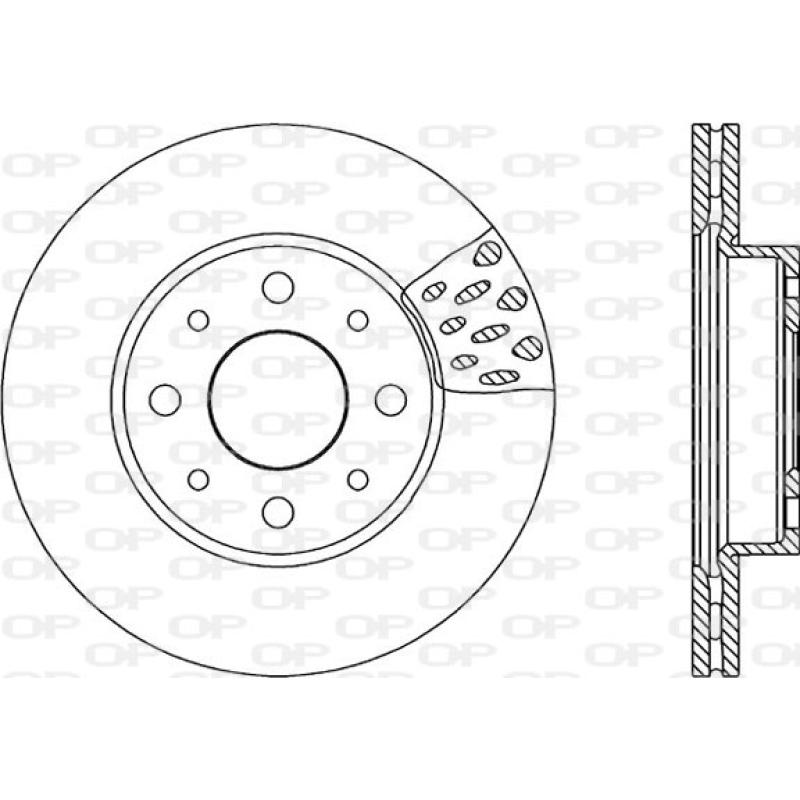 Jeu de 2 disques de frein avant OPEN PARTS BDA1766.20 - Visuel 1