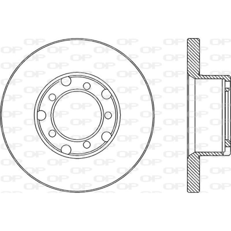 Jeu de 2 disques de frein avant OPEN PARTS BDA1783.10 - Visuel 1