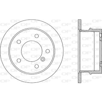 Jeu de 2 disques de frein arrière OPEN PARTS OEM 9014231012