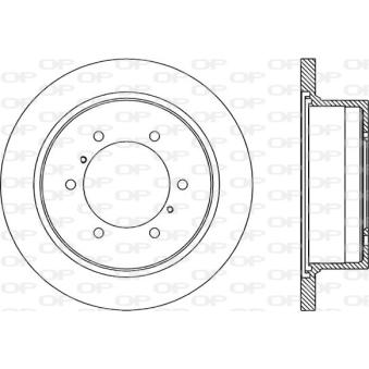 Jeu de 2 disques de frein arrière OPEN PARTS [BDA1790.10]