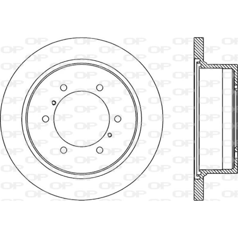 Jeu de 2 disques de frein arrière OPEN PARTS BDA1790.10 - Visuel 1