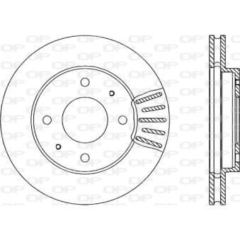 Jeu de 2 disques de frein avant OPEN PARTS OEM MR205585